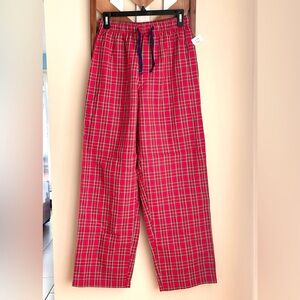 NWT S Cotton PJ PANTS CLUB ROOM Plaid Sleepwear Lightweight Sheeting Matl 27x29
